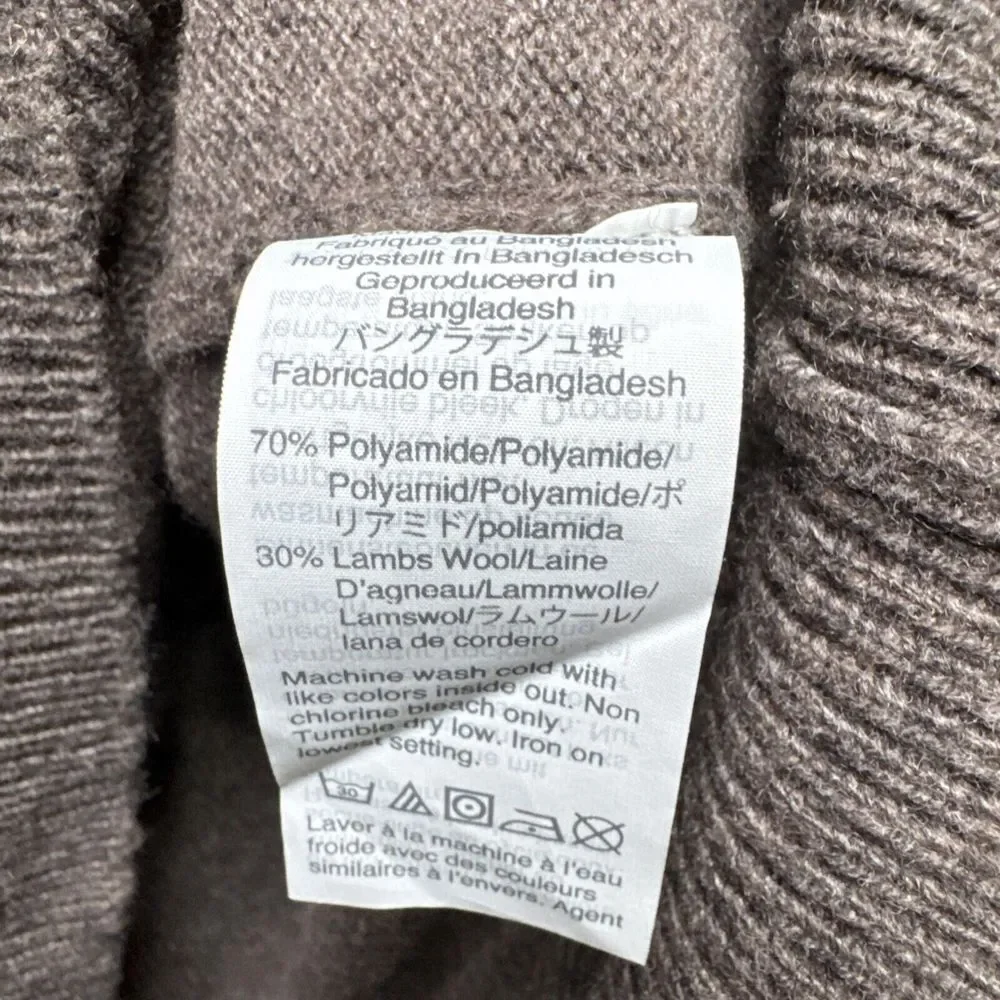 J Crew Sweater Mens XL Brown Shawl Collar lambswool Pullover‎ Hensley Knit
